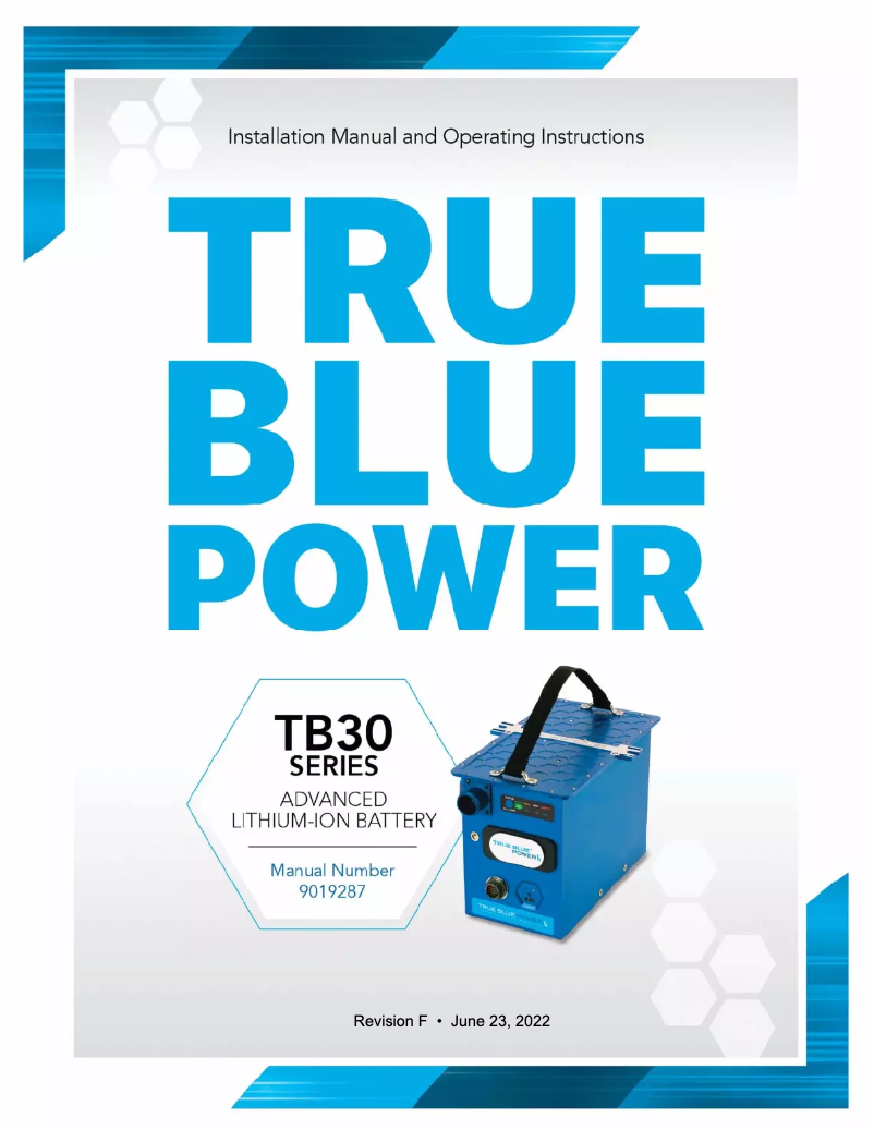 Page 1 de la notice Manuel utilisateur True Blue Power TB30