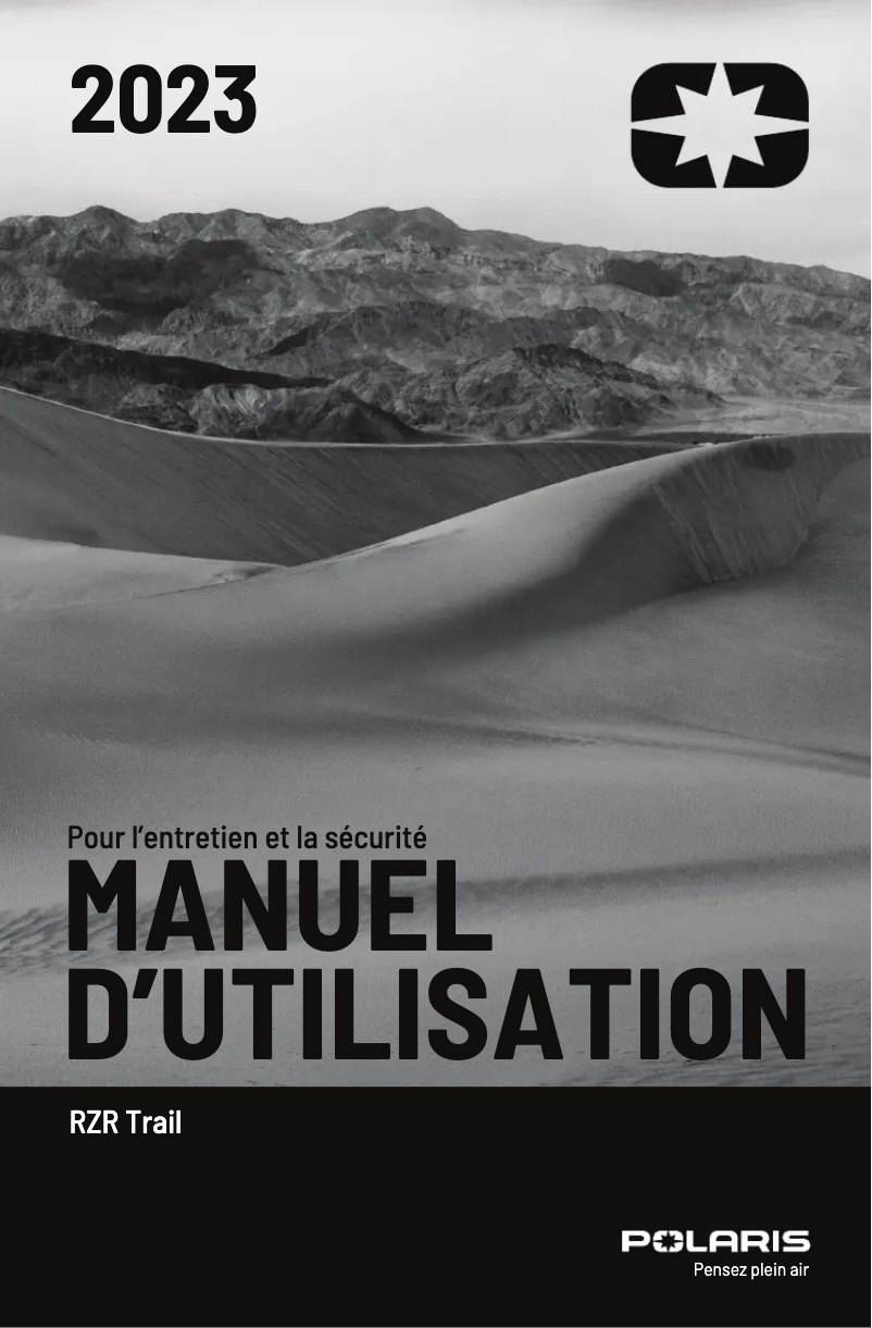 Image de la première page du manuel de l'appareil RZR Trail Sport (2023)