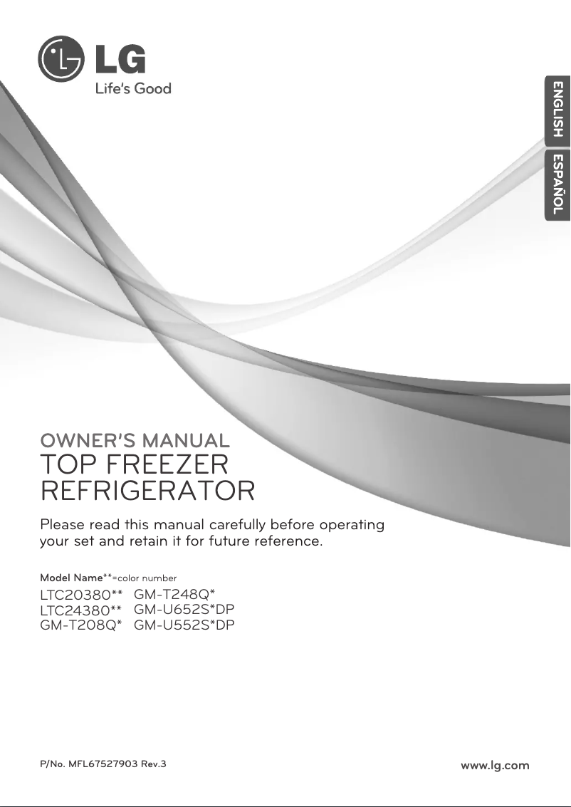 Page n°1 - Manuel utilisateur LG GM-U552SSDP