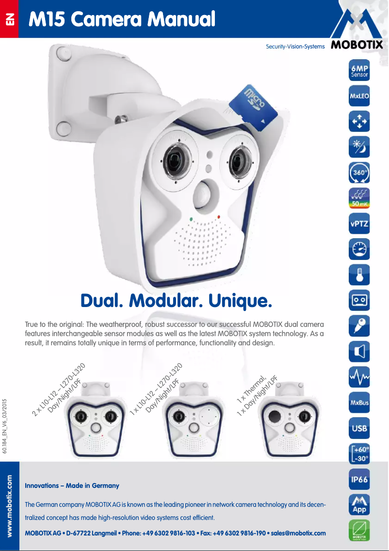 Page n°1 - Manuel utilisateur Mobotix M15