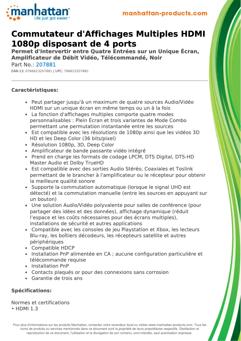 Image de la première page du manuel de l'appareil 207881