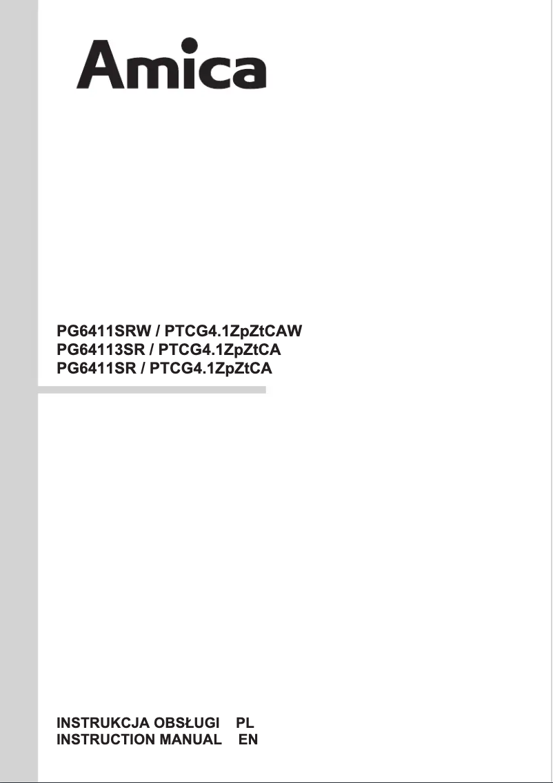 Image de la première page du manuel de l'appareil PG64113SR