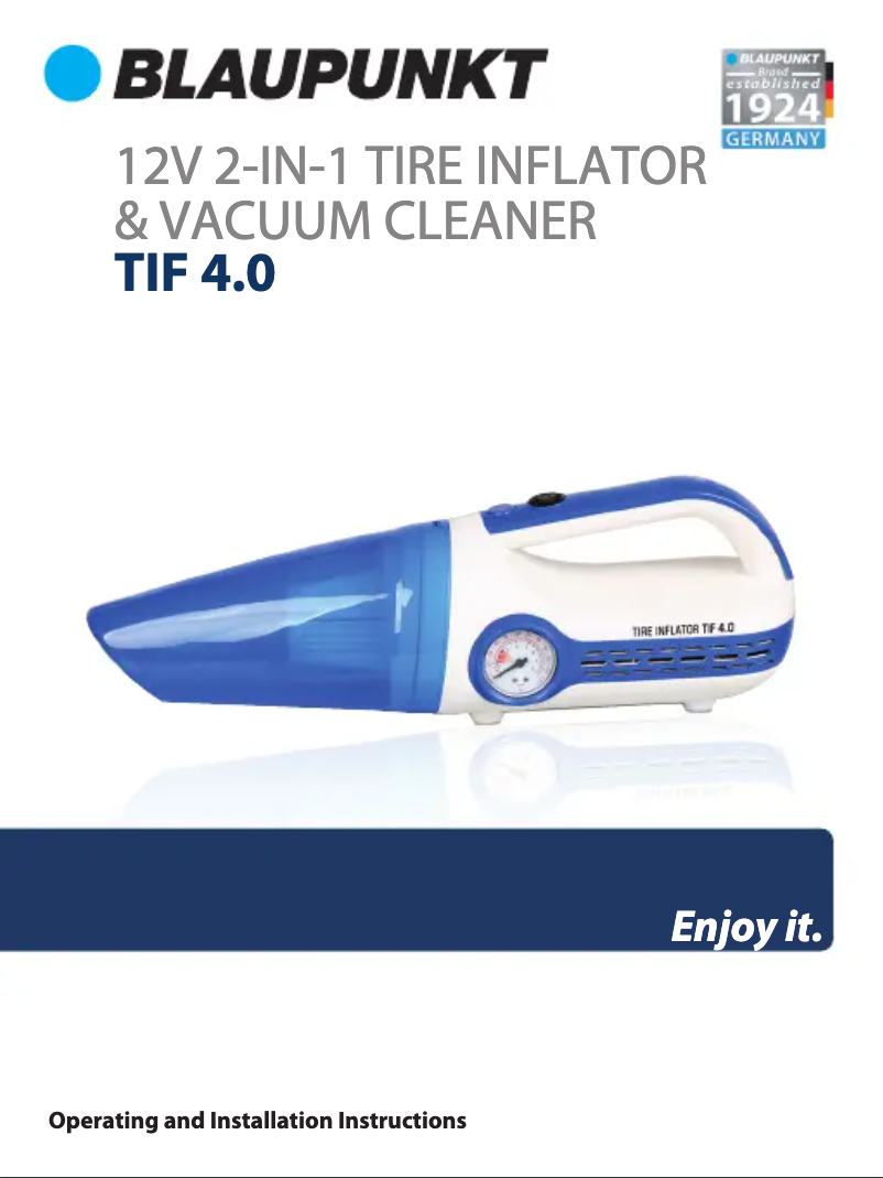 Page 1 de la notice Manuel utilisateur Blaupunkt TIF 4.0