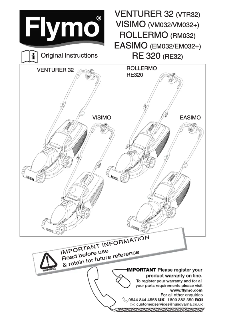 Page n°1 - Manuel utilisateur Flymo Easimo 900W