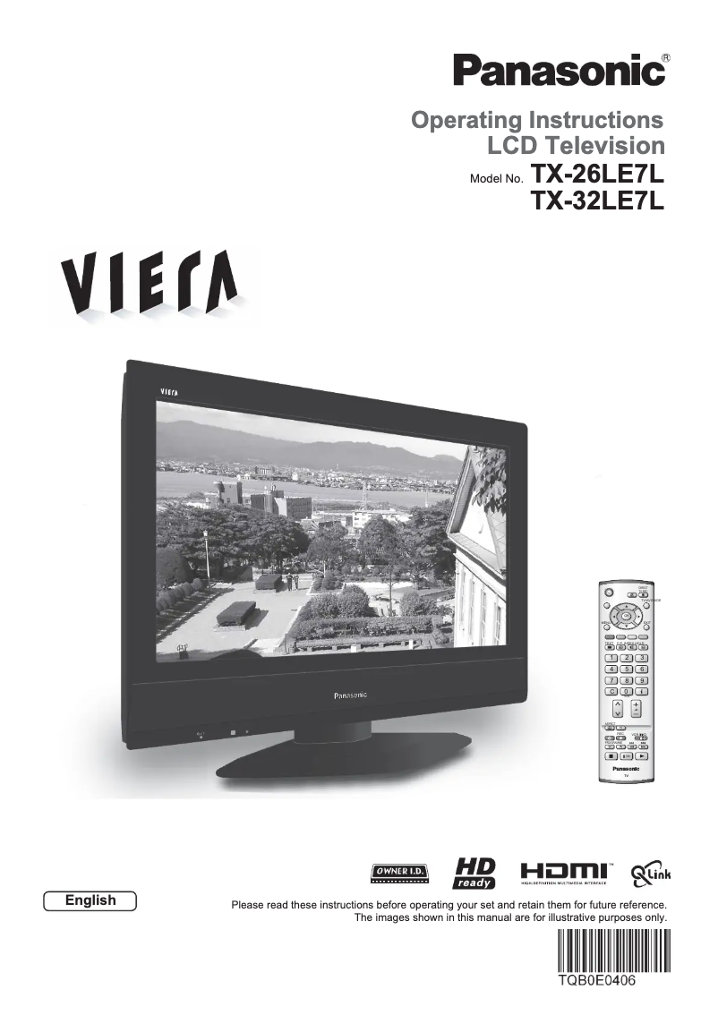 Image de la première page du manuel de l'appareil Viera TX-26LE7L