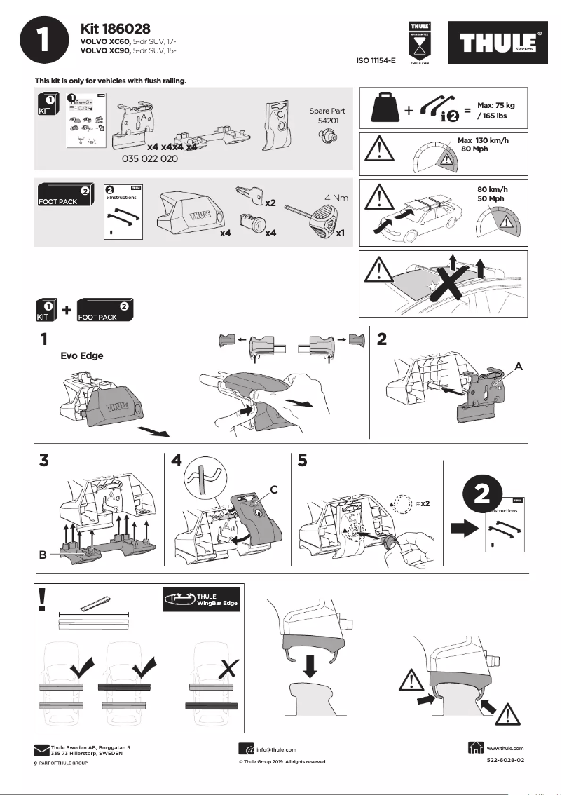Página 1 del manual Manual de usuario Thule Kit 186028