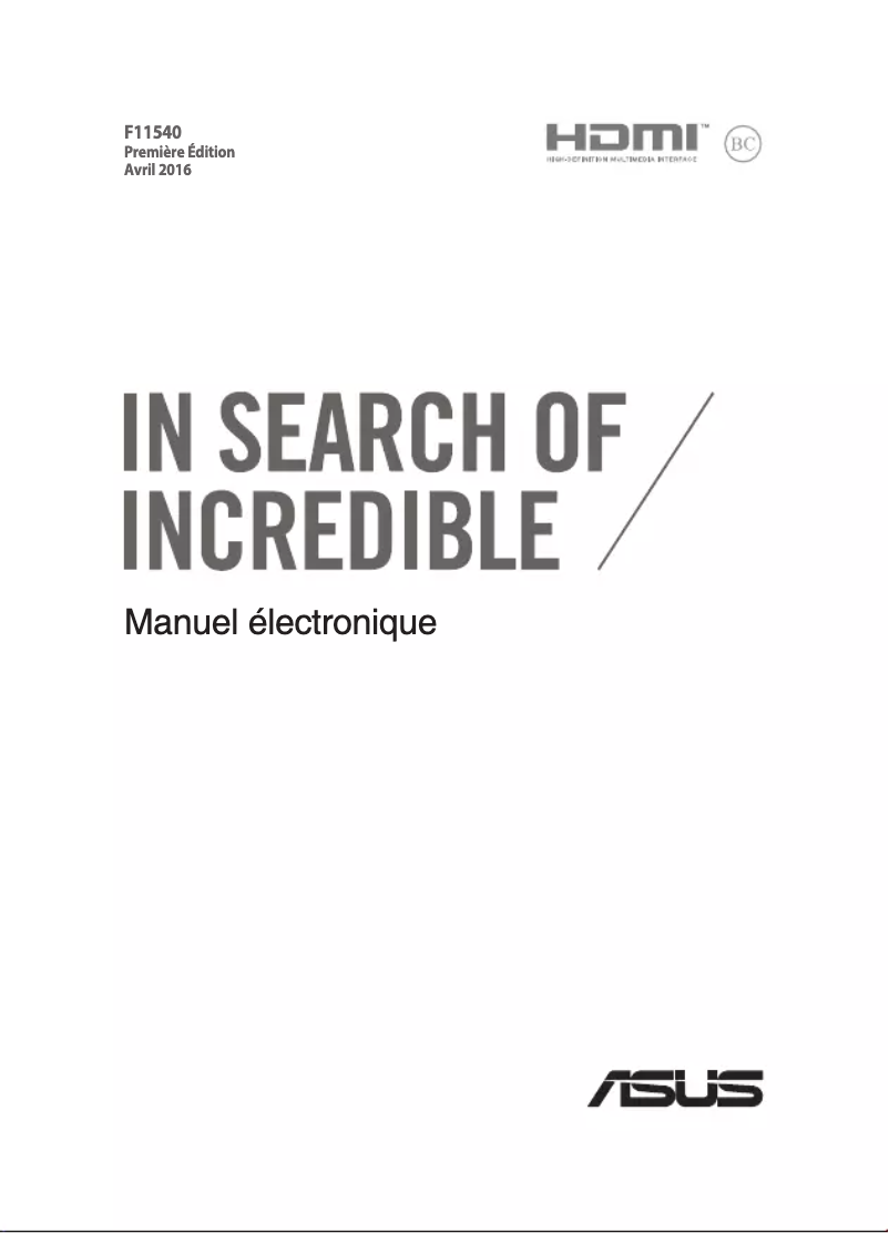 Page n°1 - Manuel utilisateur Asus ZenBook UX410UA