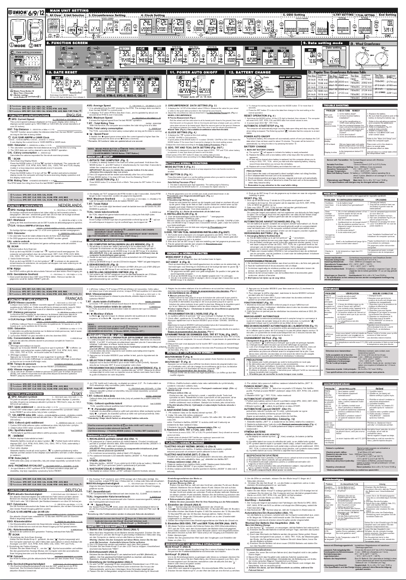 Page 1 de la notice Manuel utilisateur Union 9