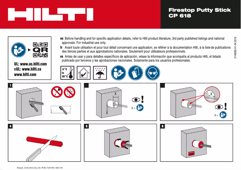 Página 1 del manual Instrucciones / montaje Hilti CP 618