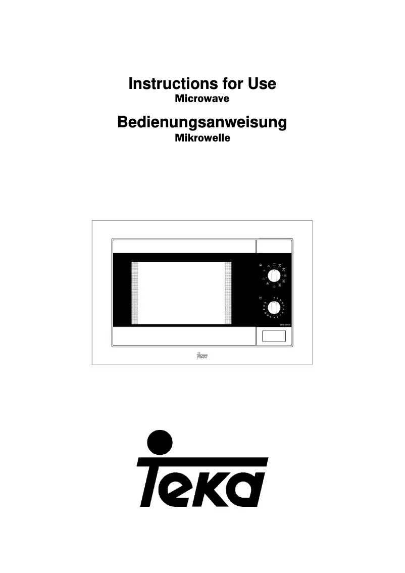 Page 1 de la notice Manuel utilisateur Teka TMW 20.2 BI