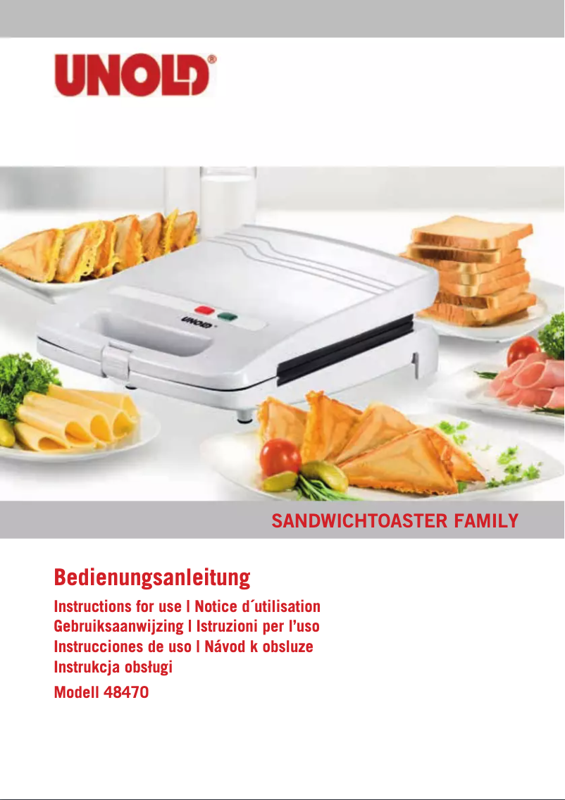 Page 1 de la notice Manuel utilisateur Unold 48470