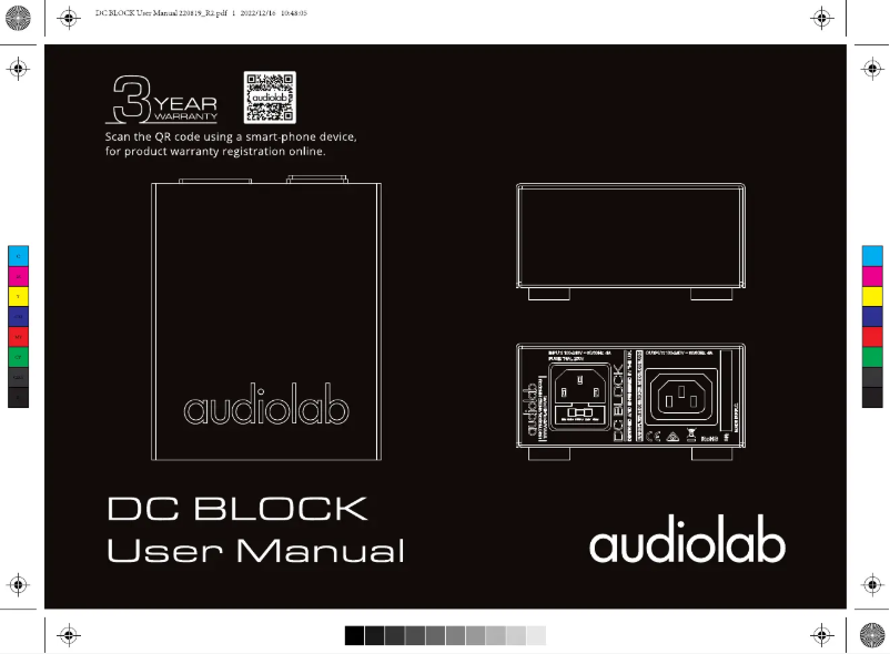 Page 1 de la notice Manuel utilisateur Audiolab DC Block