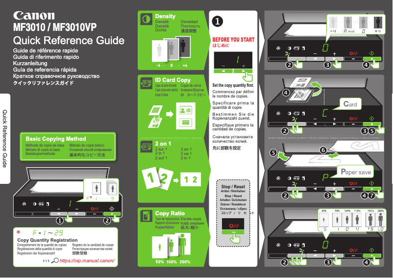 Page n°1 - Manuel utilisateur Canon imageCLASS MF3010 VP