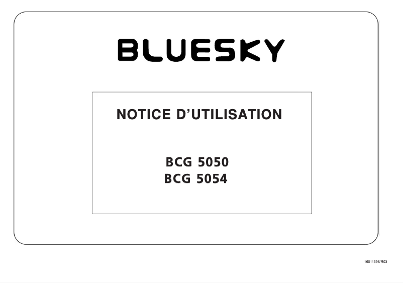Image de la première page du manuel de l'appareil BCG 5050