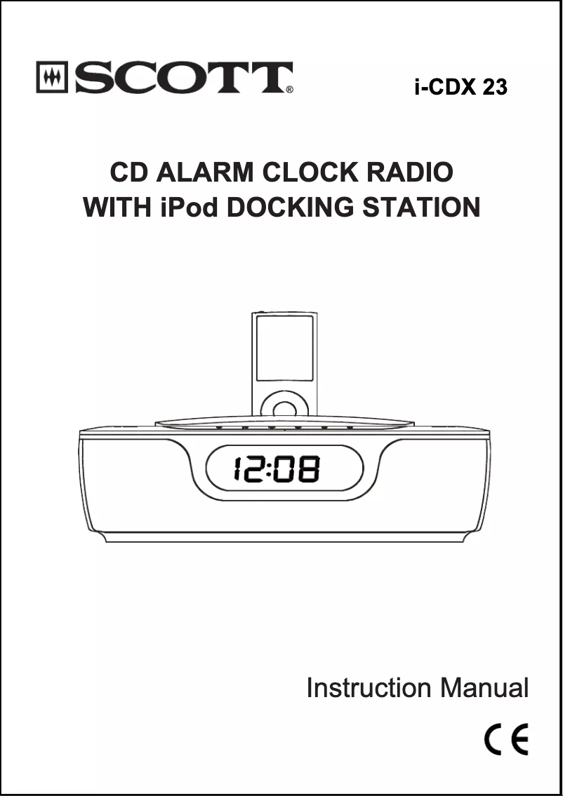 Page 1 de la notice Manuel utilisateur Scott i-CDX 23 Lutle