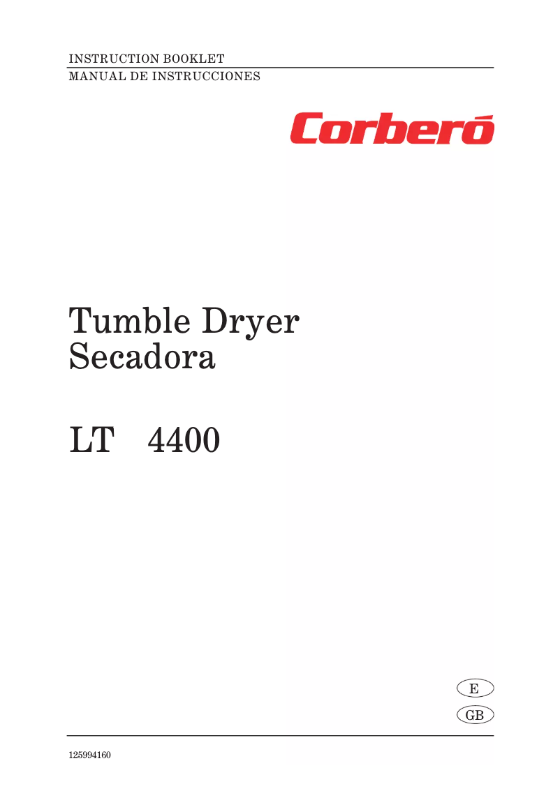 Page n°1 - Manuel utilisateur Corbero LT4400