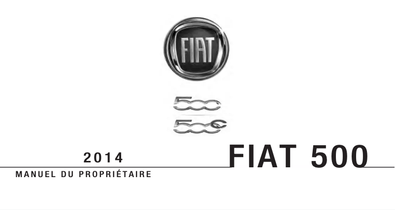 Page n°1 - Manuel utilisateur Fiat 500c (2014)