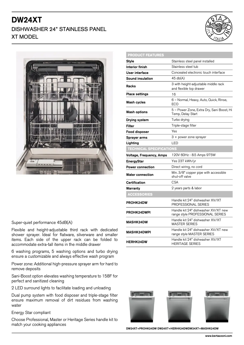 Image de la première page du manuel de l'appareil DW24XT