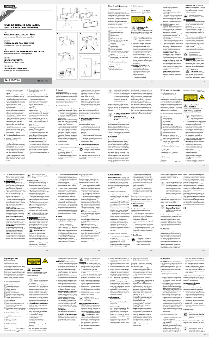 Página 1 del manual Manual de usuario Powerfix Z32014