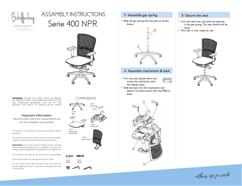 Page n°1 - Manuel utilisateur Schaffenburg 400 NPR