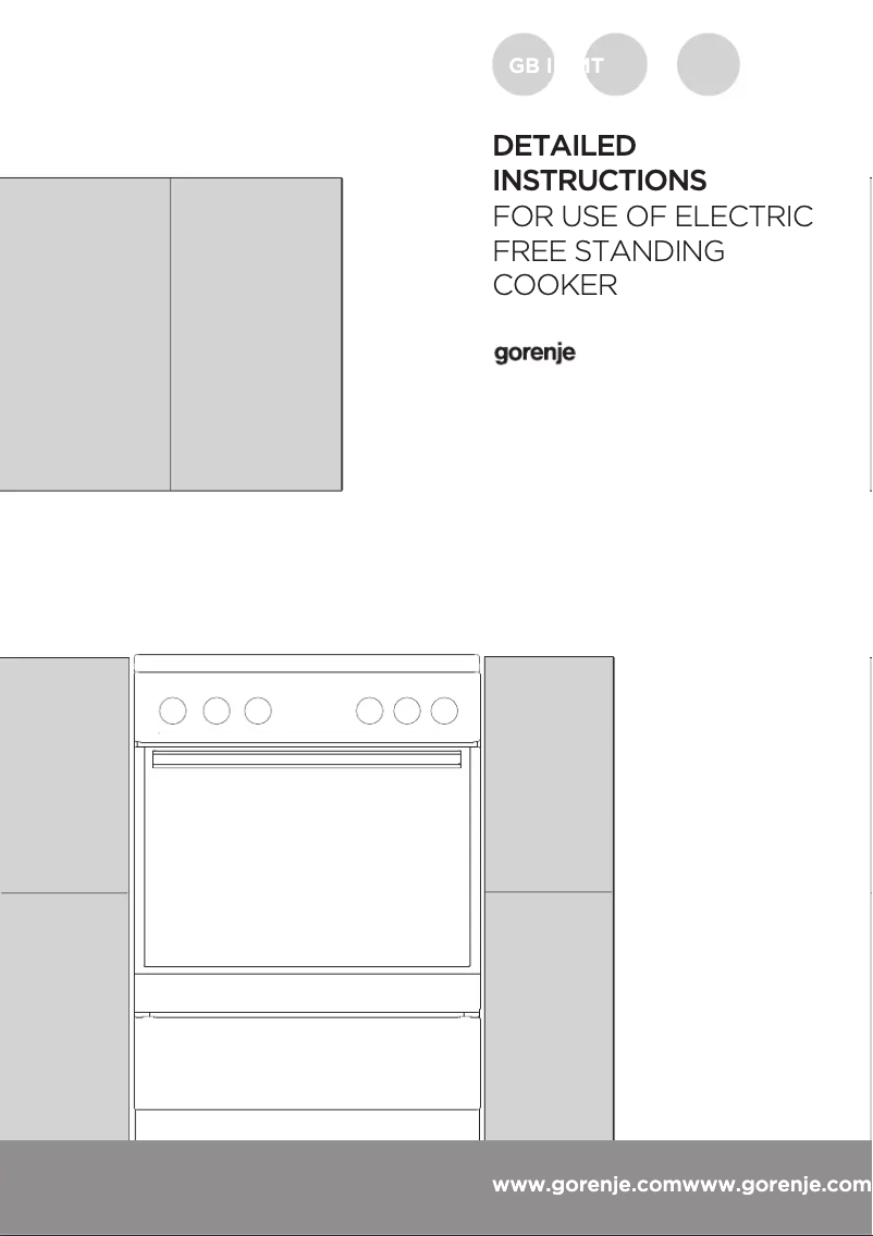 Page n°1 - Guide d'installation Gorenje E6151WA