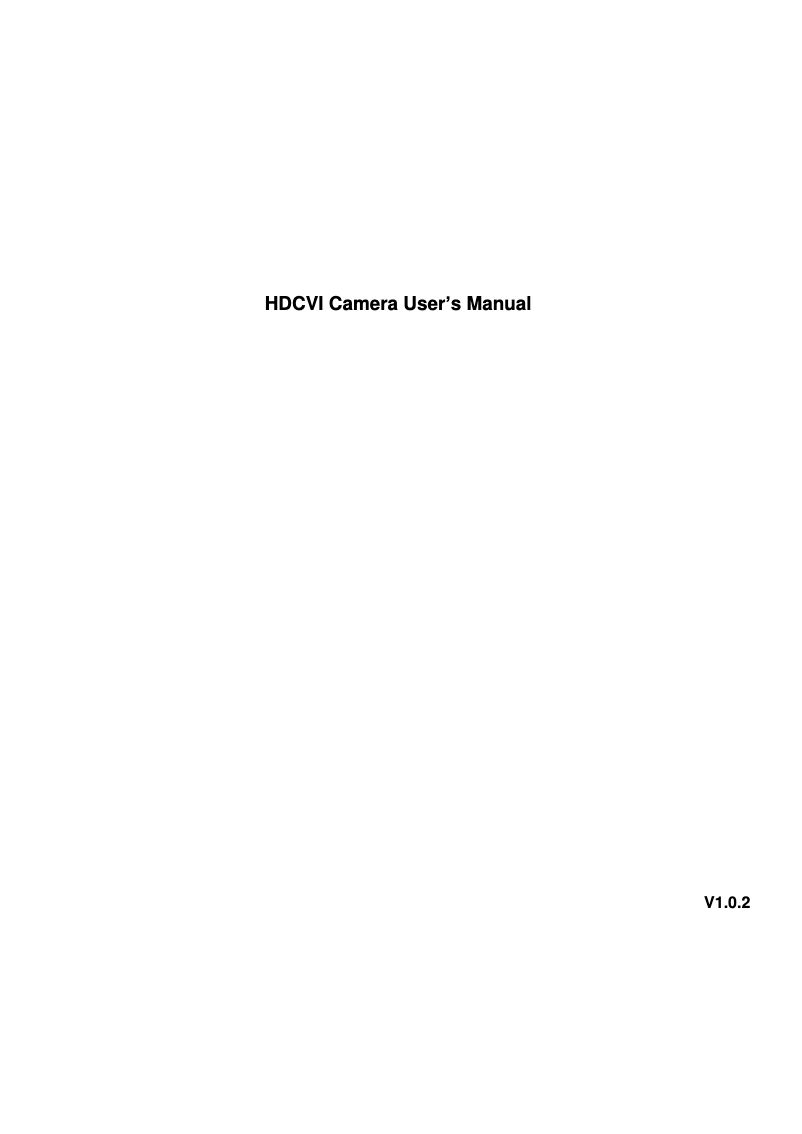 Page n°1 - Manuel utilisateur Dahua Technology DH-HAC-HFW1100R-VF-IRE6