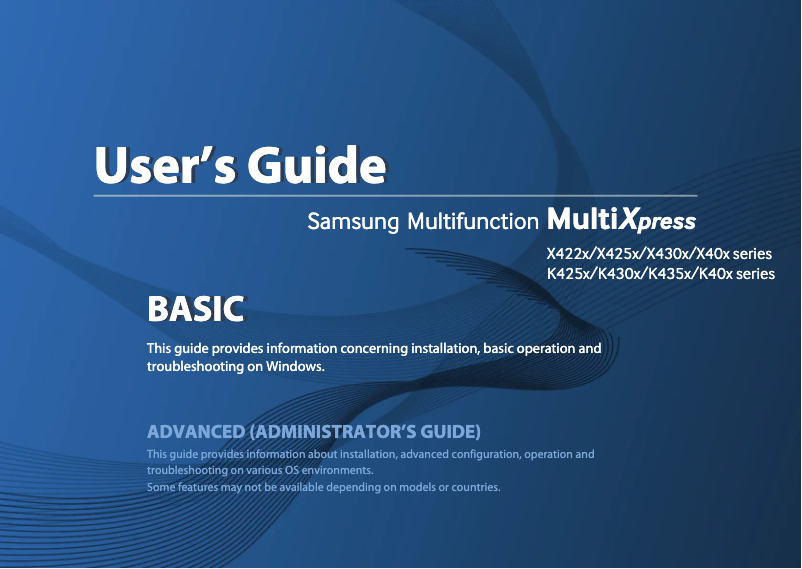 Page n°1 - Manuel utilisateur Samsung Xpress SL-K4250RX