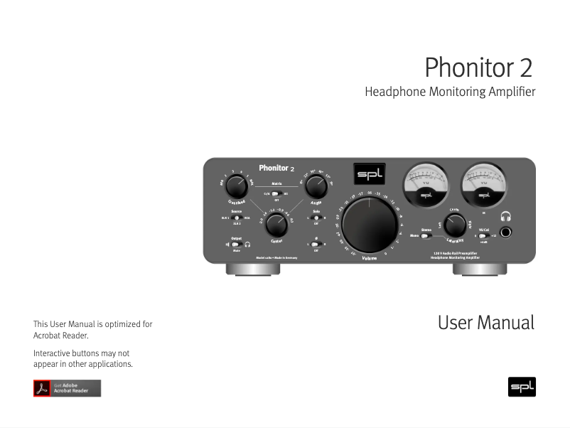 Image de la première page du manuel de l'appareil Phonitor 2