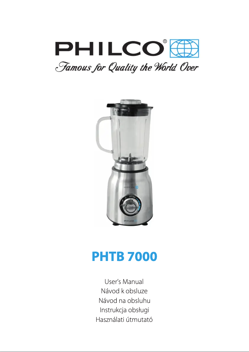 Page n°1 - Manuel utilisateur Philco PHTB 7000