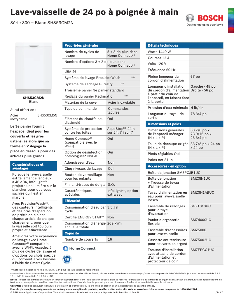 Image de la première page du manuel de l'appareil SHS53CM2N