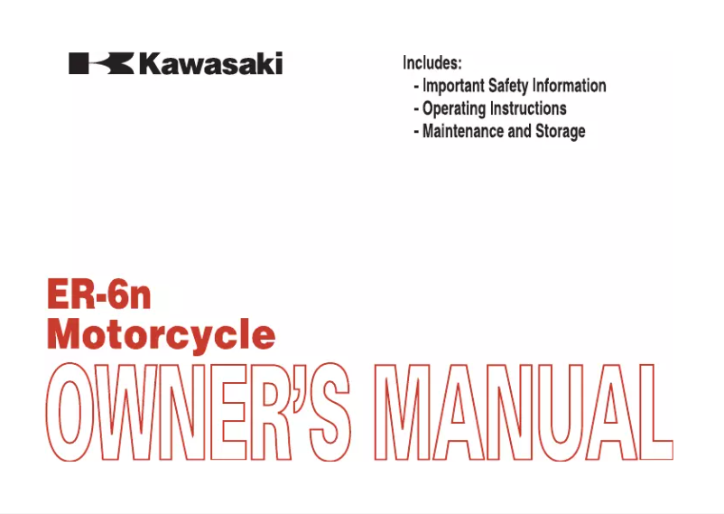 Página 1 del manual Manual de usuario Kawasaki ER-6N