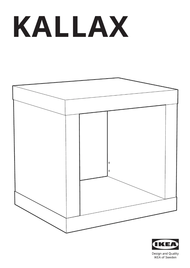 Page 1 de la notice Manuel utilisateur Ikea KALLAX 604.779.33