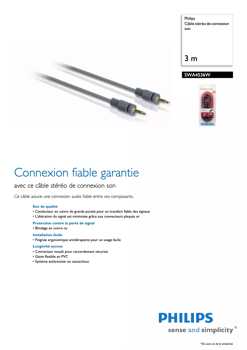 Page n°1 - Fiche technique Philips SWA4536W