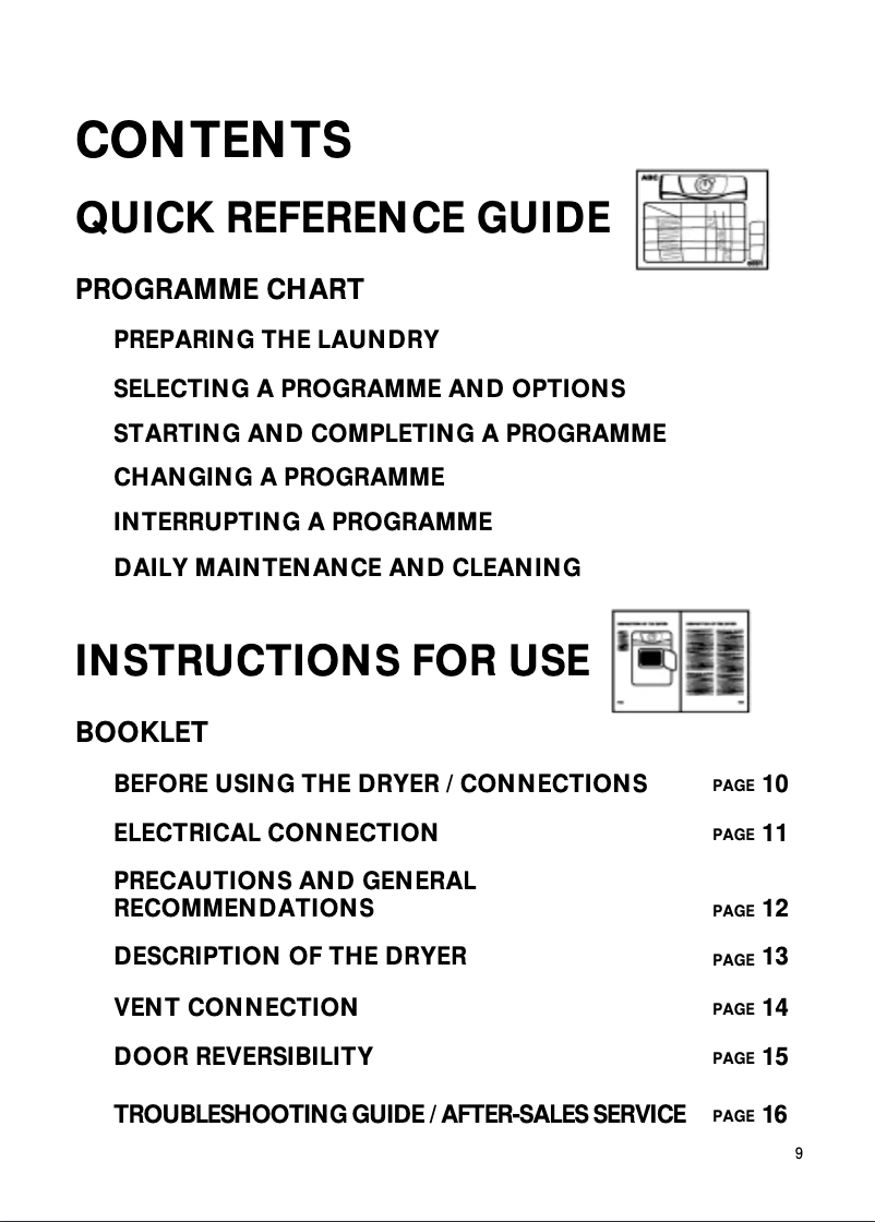 Page 1 de la notice Manuel utilisateur Whirlpool Sole 2005