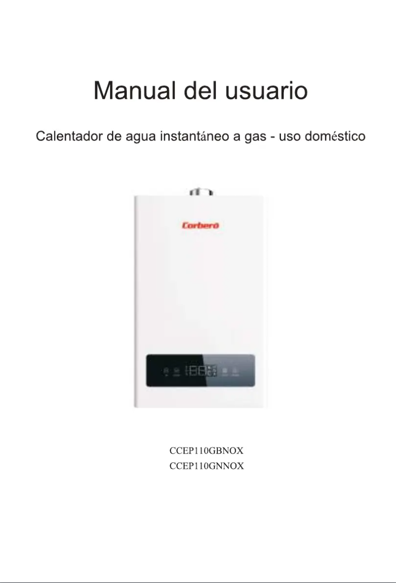 Page n°1 - Manuel utilisateur Corbero CCEP110GNNOX