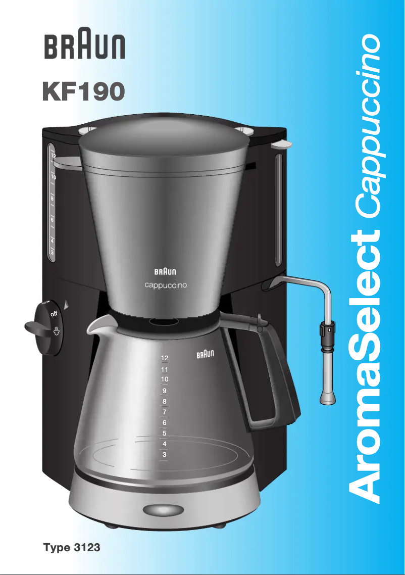 Page n°1 - Manuel utilisateur Braun AromaSelect KF 190
