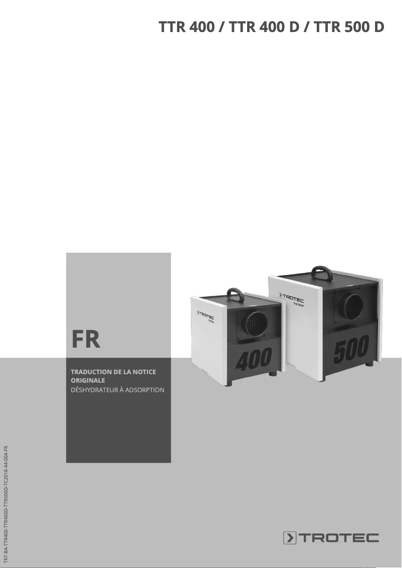 Página 1 del manual Manual de usuario Trotec TTR 400