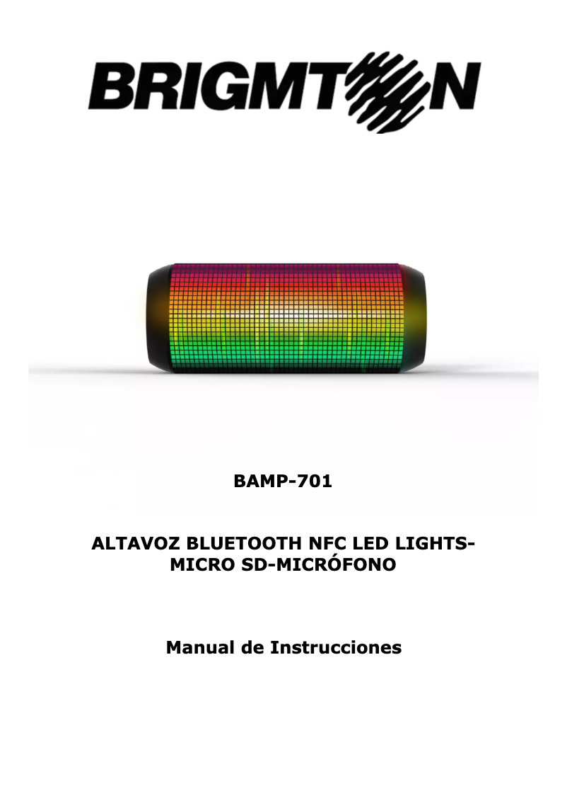 Page n°1 - Manuel utilisateur Brigmton BAMP-701
