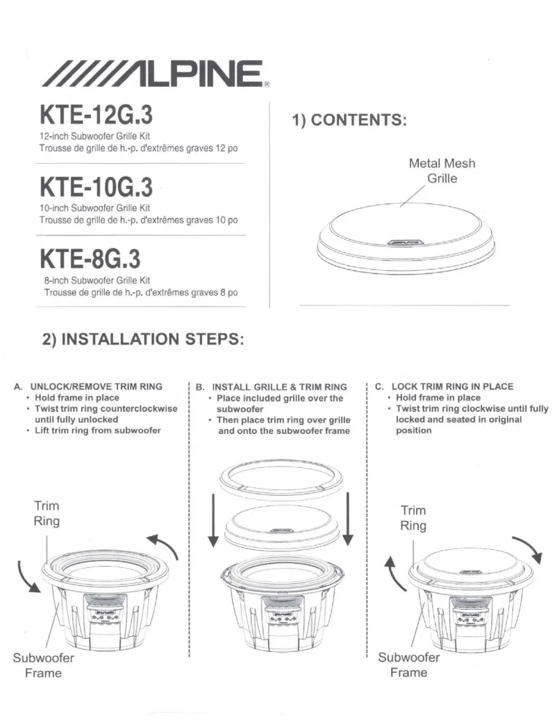 Página 1 del manual Manual de usuario Alpine KTE-12G.3