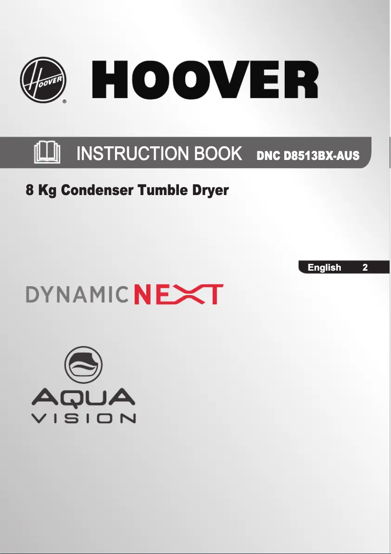 Page n°1 - Manuel utilisateur Hoover DNC D8513BX-AUS
