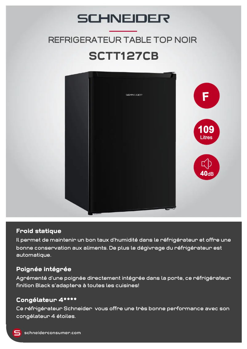 Image de la première page du manuel de l'appareil SCTT127CB