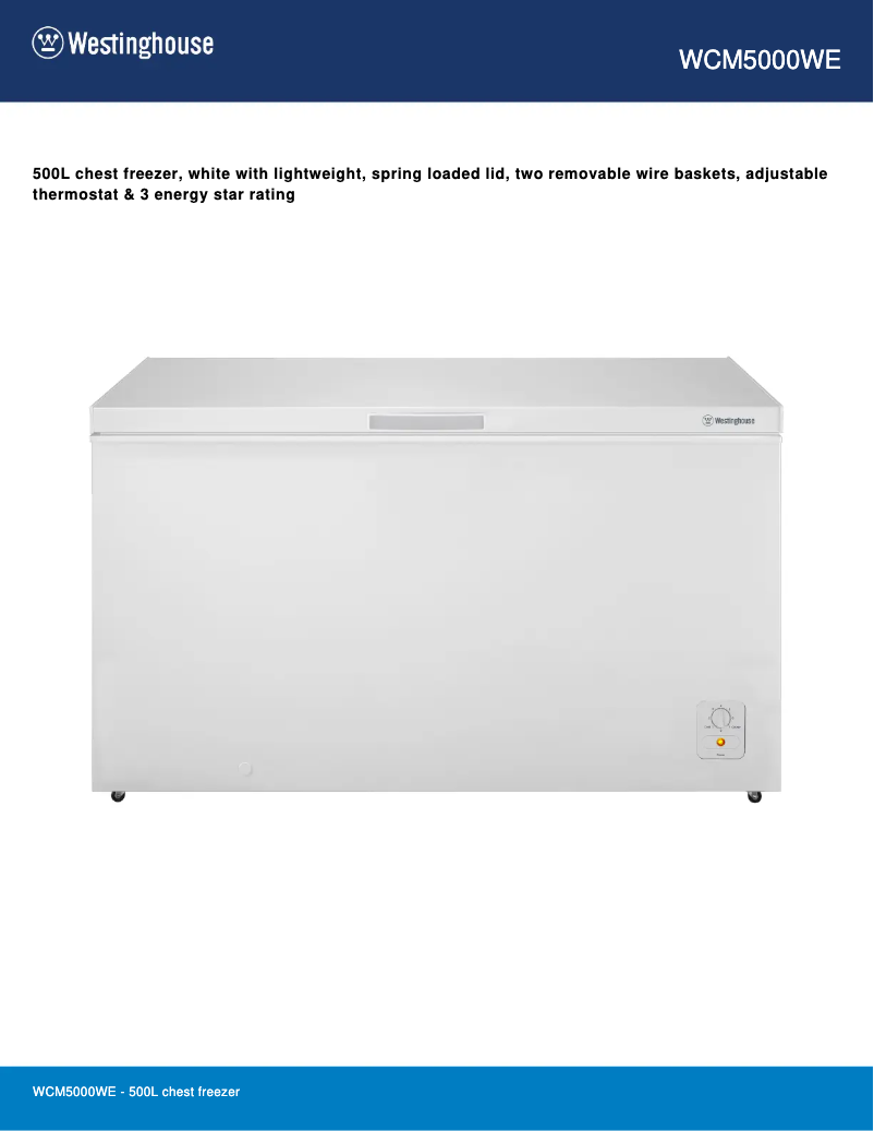 Image de la première page du manuel de l'appareil WCM5000WE