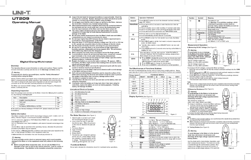 Image de la première page du manuel de l'appareil UT209