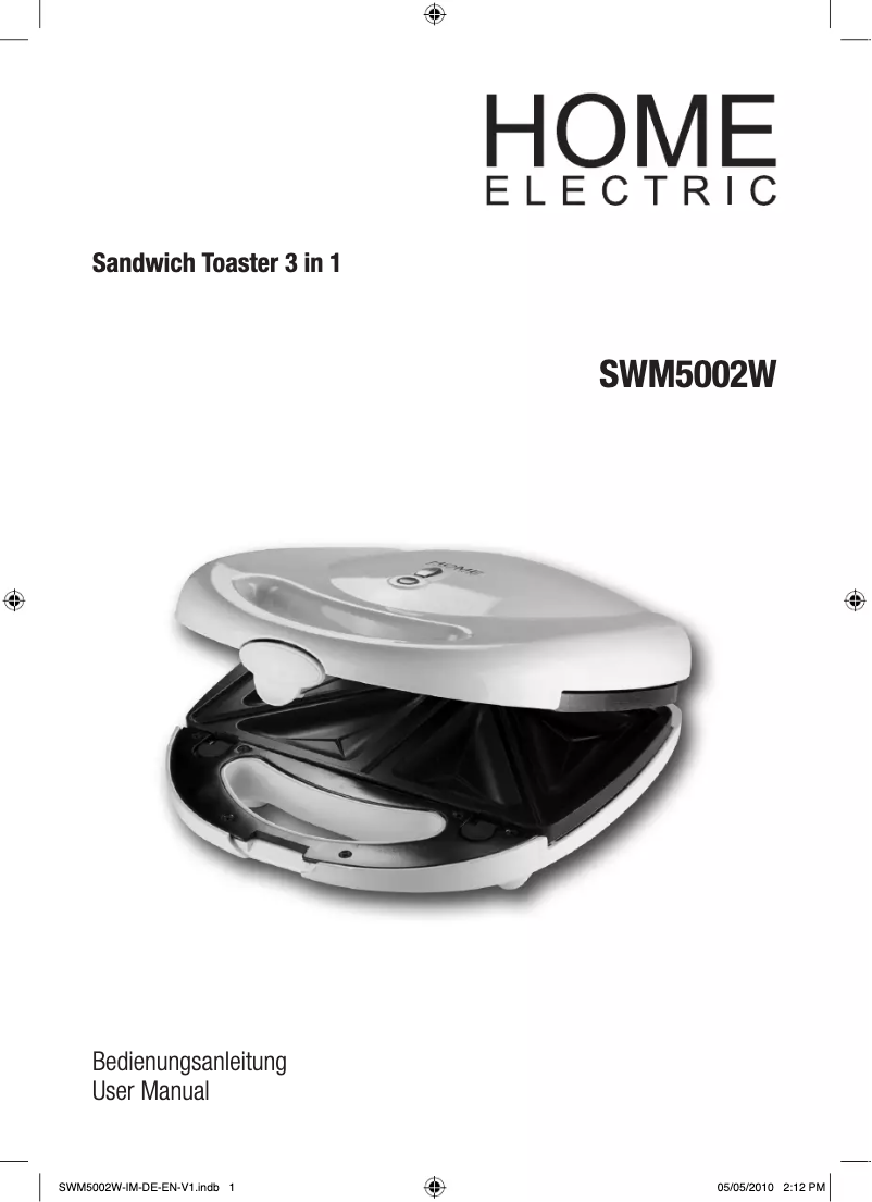 Page 1 de la notice Manuel utilisateur Home Electric SWM5002W