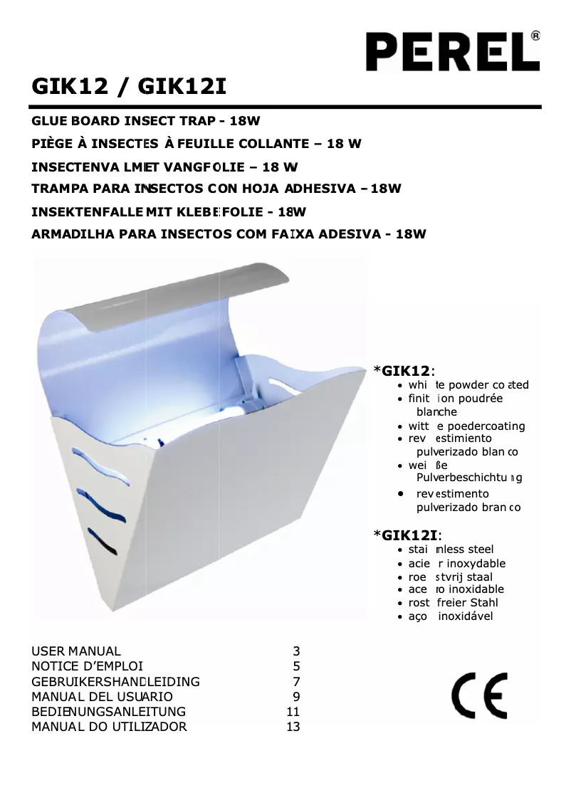 Imagen de la primera página del manual del dispositivo GIK12