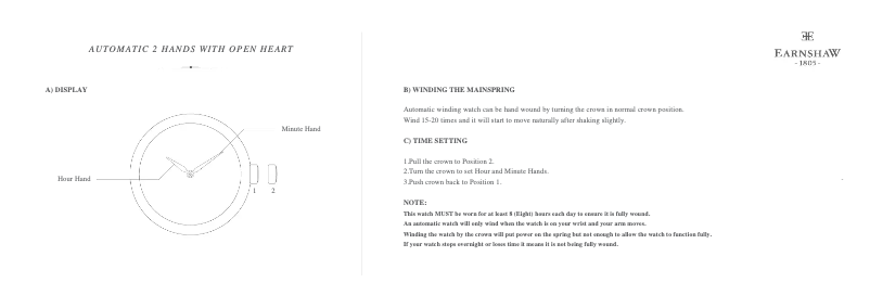 Page n°1 - Manuel utilisateur Earnshaw Robinson ES-8044-03