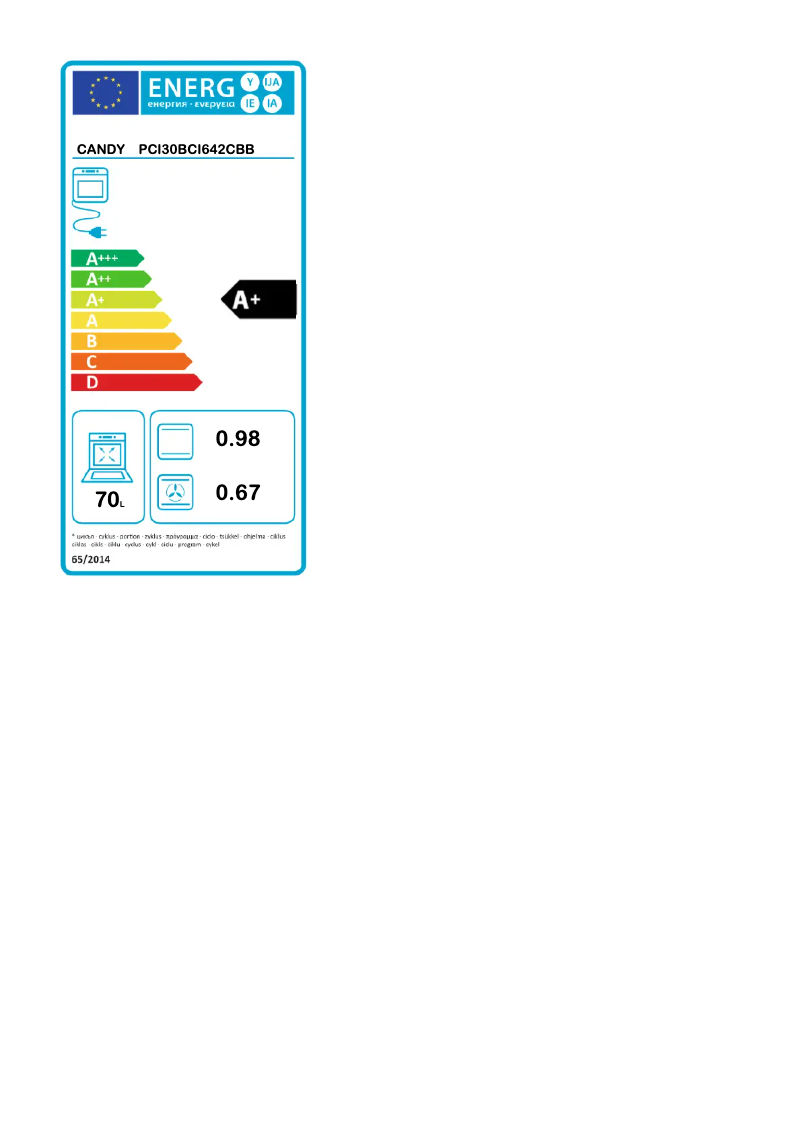 Image de la première page du manuel de l'appareil PCI30BCI642CBB