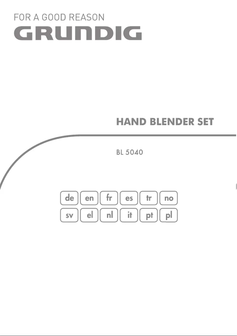 Page n°1 - Manuel utilisateur Grundig BL 5040
