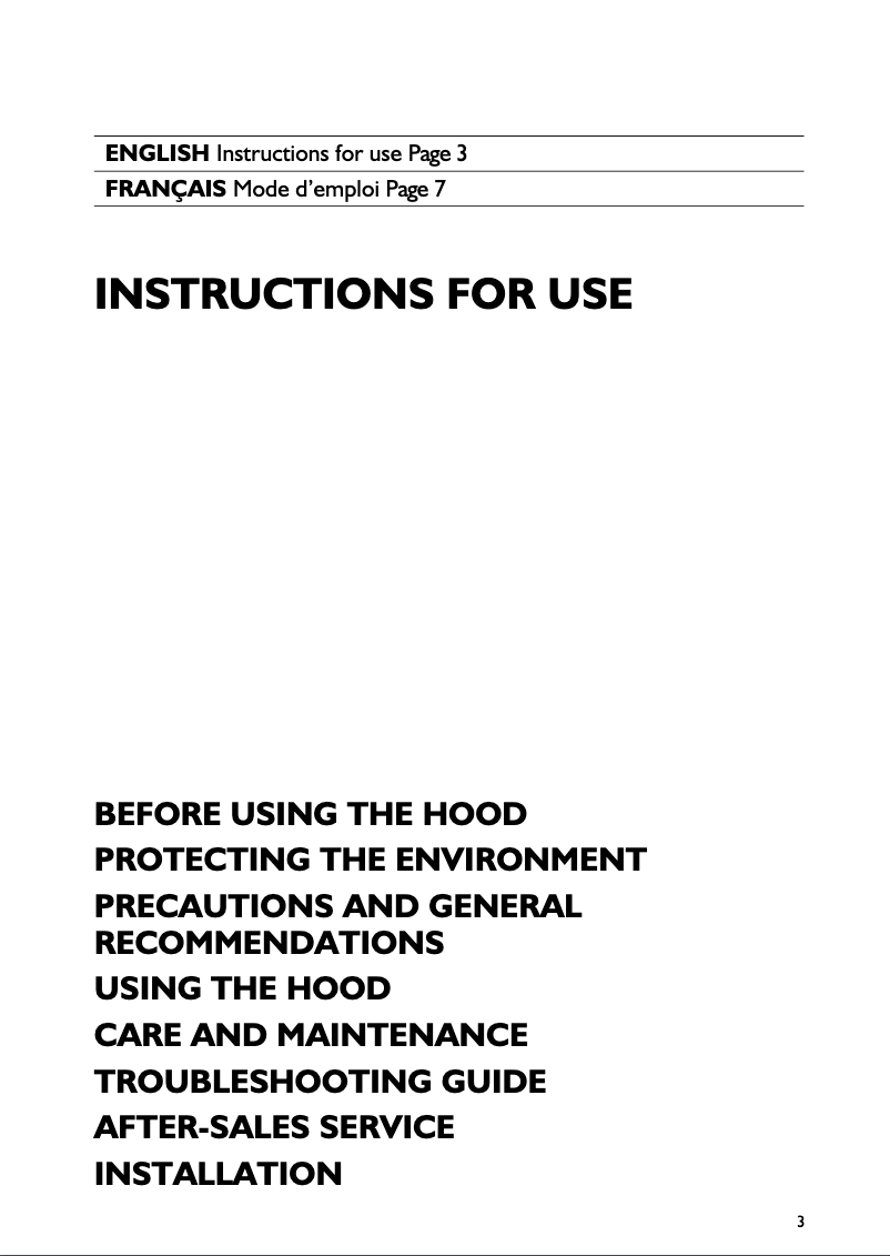 Page n°1 - Manuel utilisateur Whirlpool AKR 420 IX-1