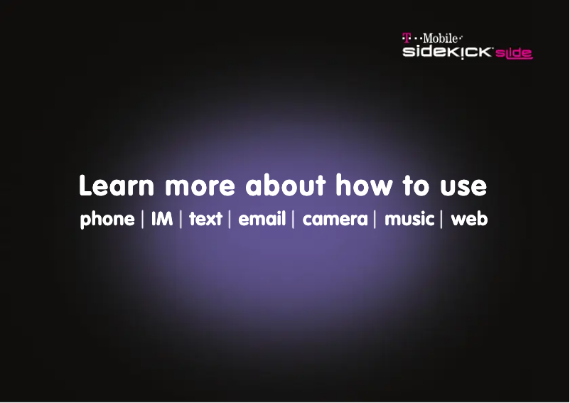 Image de la première page du manuel de l'appareil Q700 Hiptop Slide